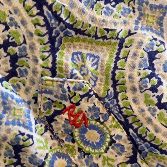 Robert Graham Men's Patterned Shirt - Green and Blue, XL - Picture 8 of 13